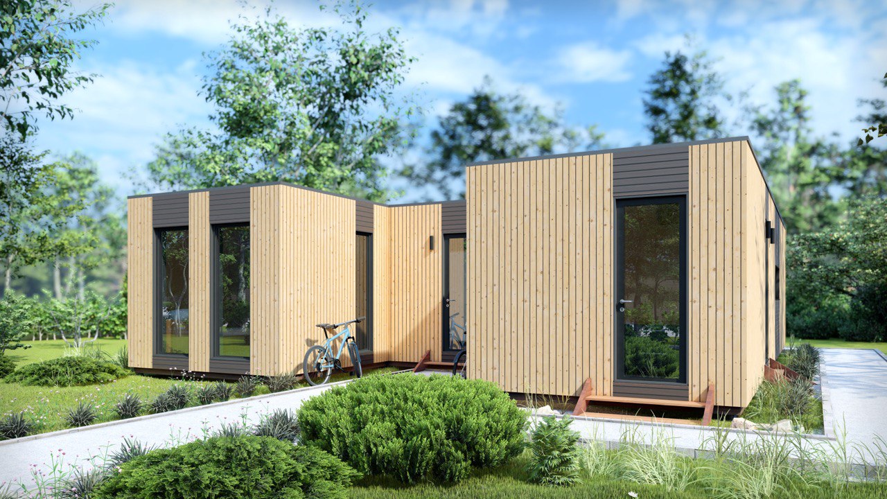 Tiny House - Casa pequeña - Casa modular - Mini casa, Casa prefabricada - 88,6 m² - Eficiente en energía - Modelo SIP