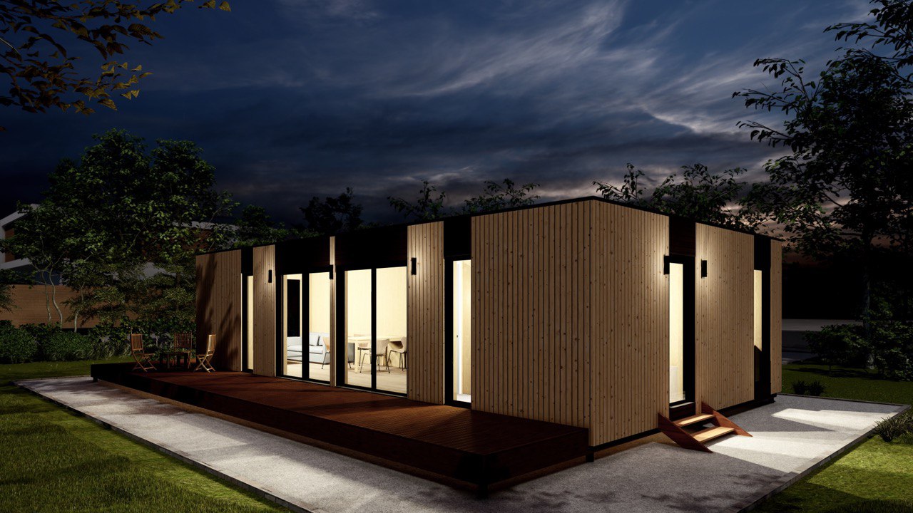 Tiny House - Casa pequeña - Casa modular - Mini casa, Casa prefabricada - 69,36 m² - Eficiente en energía - Modelo SIP Tiny House - Casa pequeña - Casa modular - Mini casa, Casa prefabricada - 69,36 m² - Eficiente en energía - Modelo SIP