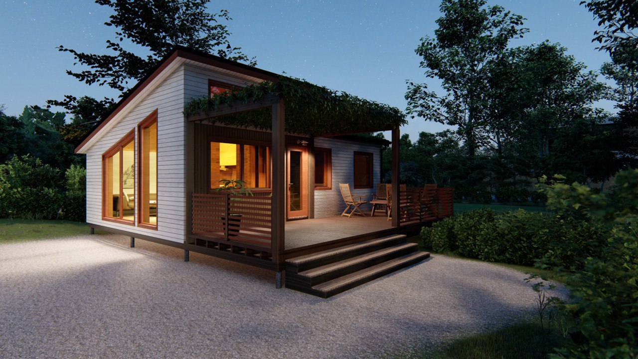 Tiny House - Casa pequeña - Casa modular - Mini casa, Casa prefabricada - 50 m² - Eficiente en energía - Modelo SIP