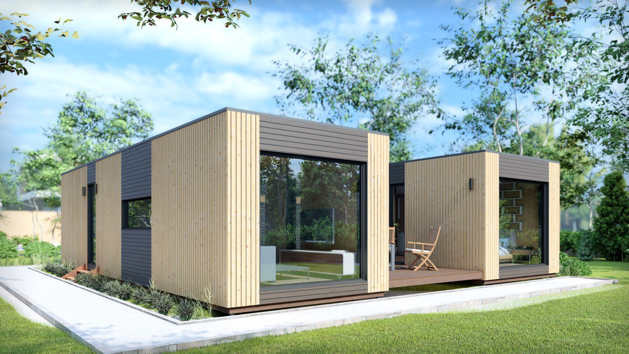 Tiny House - Casa pequeña - Casa modular - Mini casa, Casa prefabricada - 88,6 m² - Eficiente en energía - Modelo SIP