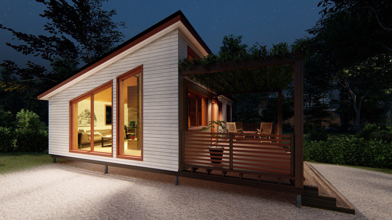 Tiny House - Casa pequeña - Casa modular - Mini casa, Casa prefabricada - 50 m² - Eficiente en energía - Modelo SIP