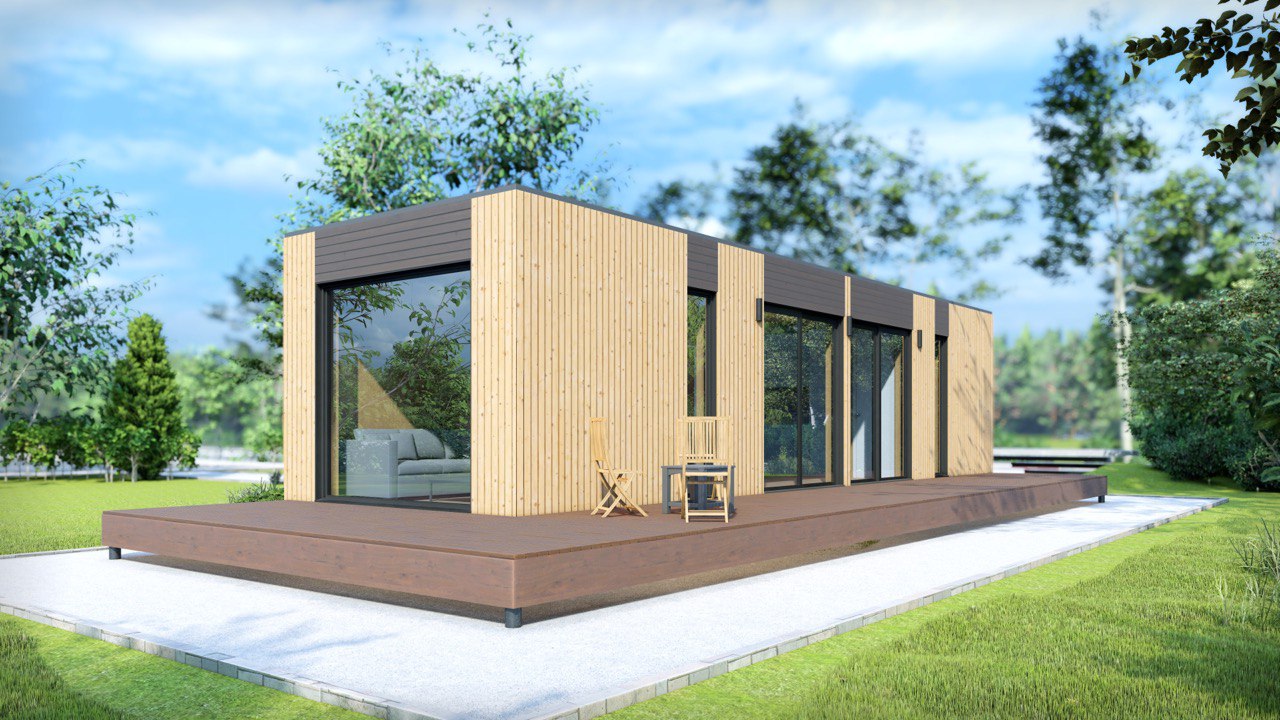 Tiny House - Casa pequeña - Casa modular - Mini casa, Casa prefabricada - 69,36 m² - Eficiente en energía - Modelo SIP Tiny House - Casa pequeña - Casa modular - Mini casa, Casa prefabricada - 69,36 m² - Eficiente en energía - Modelo SIP