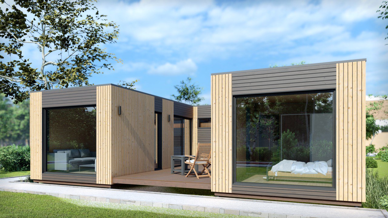 Tiny House - Casa pequeña - Casa modular - Mini casa, Casa prefabricada - 88,6 m² - Eficiente en energía - Modelo SIP