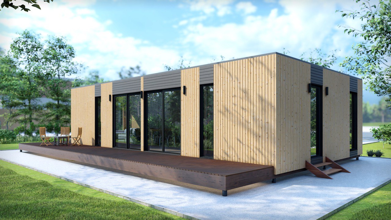 Tiny House - Casa pequeña - Casa modular - Mini casa, Casa prefabricada - 69,36 m² - Eficiente en energía - Modelo SIP Tiny House - Casa pequeña - Casa modular - Mini casa, Casa prefabricada - 69,36 m² - Eficiente en energía - Modelo SIP
