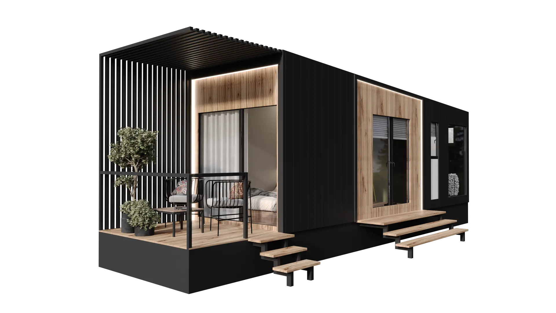 Tiny House, Casa contenedor, Casa modular, Minicasa, 16,72 m² - para 2 personas - Modelo 0 Tiny House, Casa contenedor, Casa modular, Minicasa, 16,72 m² - para 2 personas - Modelo 0